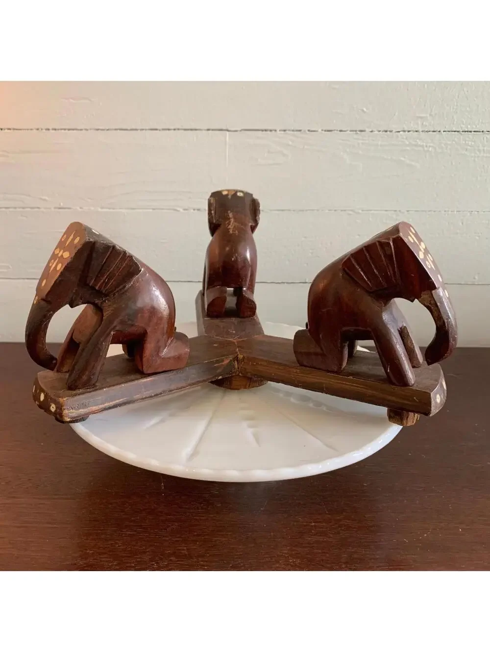 Vintage Inland Kneeling Elephant Plant or Bowl Holder